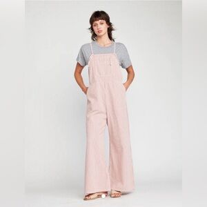 Anthropologie - sold out - Self Contrast Lanie Railroad Stripe Overalls